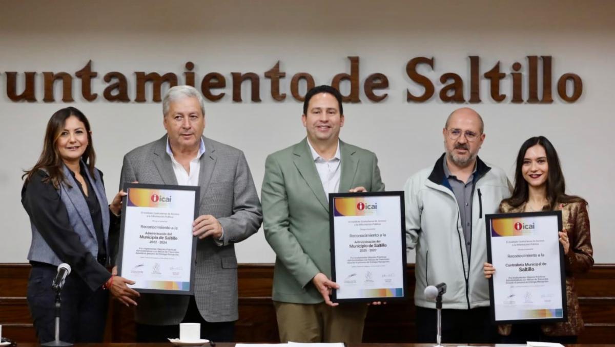 Reconoce ICAI transparencia de alcaldes en Saltillo